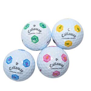 Callaway x Good Good 4 NEW Wheel of Not Ideal Super Tour Truvis Golf Balls